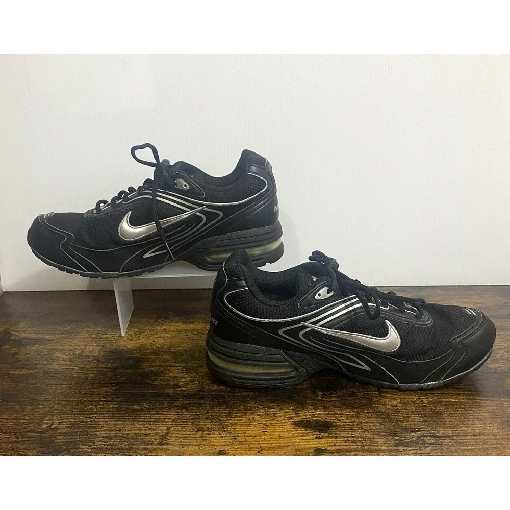Nike Air Max Motor+ Sneakers Mens Sz 9‎ Black Silver 396639-001